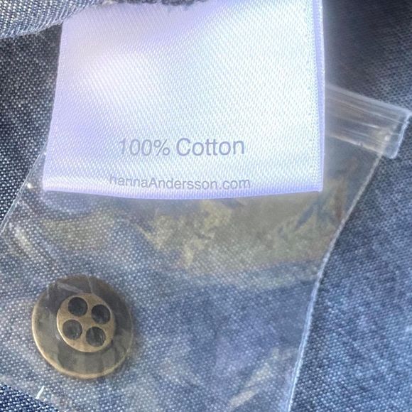 NWT Love, Hanna Jean Chambray Denim Dress L - Picture 9 of 11